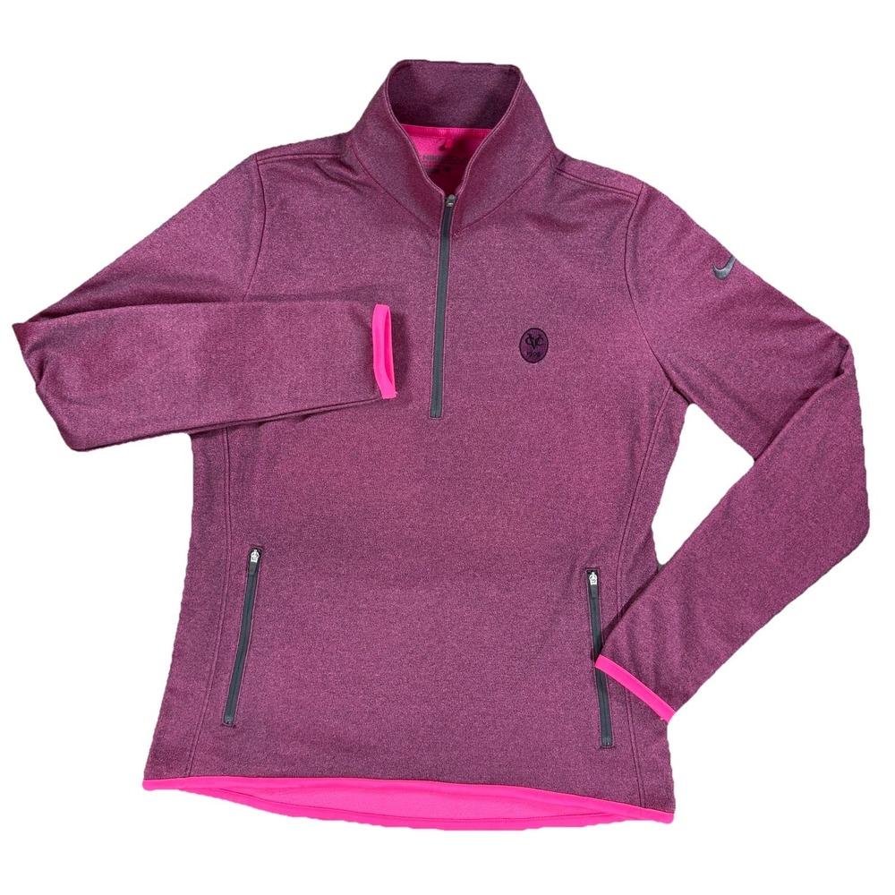 Nike Jacket Women's Medium Purple Golf Therma Fit Quarter Zip Long Sleeve Fleece